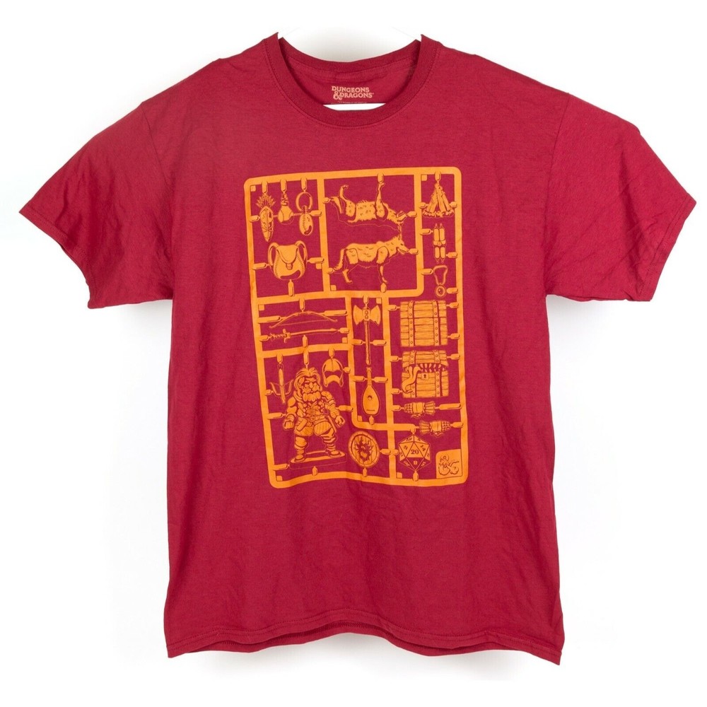 Men’s Size L Dungeons & Dragons D&D Red Short Sleeve T-shirt LootWear Exclusive